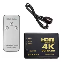 Selector 1x3 Conmutador Swich Hdmi Ultra Hd 4k 3x1 3 Puertos