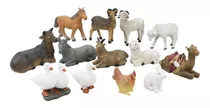 Kit 13 Animais Pequenos Para Presépio Burro Boi Cavalo