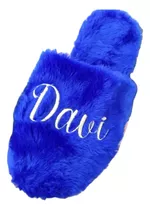 Pantufa Personalizada Com Nome Bordado 