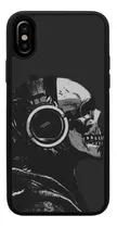 Funda Uso Rudo Tpu Para iPhone Calavera Muscia Audifonos Mod