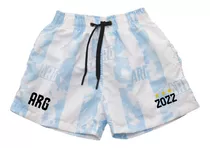 Traje De Baño Niño Mundial Qatar 2022 Malla Argentina Kids