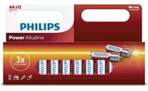 Pack X12 Pilas Alcalinas Philips Aa 1.5v Blister 12 Unidades