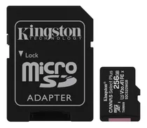 Memoria Micro Sd De 256gb Kingston Clase 10 Full Hd 100mb/s