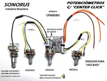 Pré-amplificador Circuito Ativo P/ Baixo Cp600jb3 Sonorus