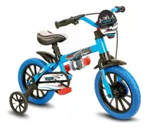 Bicicleta Infantil Azul Aro 12 Veloz Menino Nathor