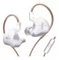 Auriculares In-ear Kz Edx With Mic Blanco Monitoreo Gaming