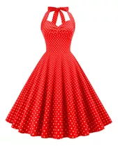 Vestido Halter, Estilo Gótico De Los Años 50 Y 60, Pin Up Ro