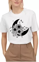 Remera Dama Mujer Gatos Lunas Flores Estrellas Hongos Cat 12