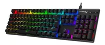 Teclado Gamer Hyperx Alloy Origins Qwerty Red Inglés Uk Color Negro Con Luz Rgb