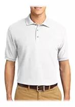 Camisetas Tipo Polo Hombre Grande En Tela Blanca -tallas 2xl