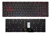 Teclado Para Acer Nitro 5 An517-51 N18c3 N18c4 Vermelho Red