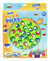 Brinquedo Pesca Peixe Grande Infantil Pescaria 24 Peixes