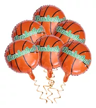 Globos De Helio Con Dibujos Animados De Baloncesto, 10 Unida