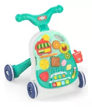 Andador Explorer Fan Caminador Infantil 2 En 1 Mesa Didactica Color Verde