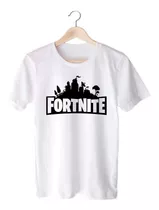 Remera Blanca Fortnite - Logo - Serie/peli