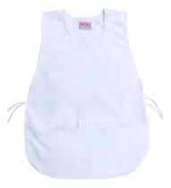 Poncho Delantal Maestra Color Blanco Talles 1 Al 5