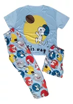 Pijama Snoopy 3 Piezas Mujer. Envío Rápido 