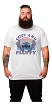 Camiseta Plus Size Branca Sf2 Little Stitch Bute And Fluffy