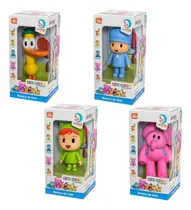 Kit 4 Bonecos Brinquedo Vinil Turma Do Pocoyo Elly Nina Pato