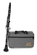 Clarinete Bb 17 Chaves Dominante Com Semi Case E Kit Limpeza Cor Preto