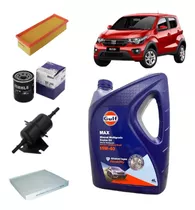 Kit Service X4 Filtros + Aceite 15w40 Fiat Mobi Palio 1.4