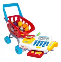 Caixa Registradora Infantil Mercadinho Brinquedo C/ Carrinho