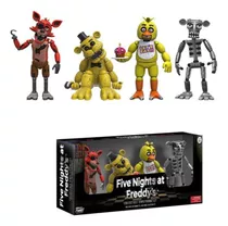 4 Bonecos Fnaf Foxy, Golden, Animatronic, Chica - Imediato