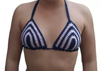 Corpiño X2 Bikini Tejido Crochet Talle Unico