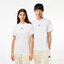 Remera Unisex Lacoste Th114722001 Algodón Estampada