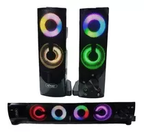 Parlante Pc Kp6040 Opcion Barra De Sonido Con Lus Led Y Usb 