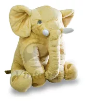 Almofada Travesseiro Bebê Elefante Cores Pelúcia 65 Cm