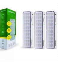 Kit 3 Lâmpada Luminária De Emergência Intelbras Led Bivolt