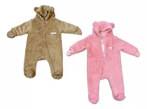 Pack X2 Bodys Enterito Bebe Peluche  Gimos Super Abrigado