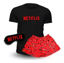 Conjunto Pijama Netflix Verano Hombre, Mujer, Niños