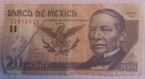 Coleccionistas Billete 20 Pesos Mexicanos Serie Bw Año 1999