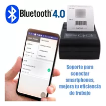 Impresora Termica Tickets Usb Y Bluetooth Portátil 58mm Color Negro