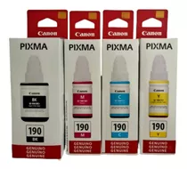 Kit Completo 4 Cores Tinta Original Canon Gl190 Gl-190 G3100