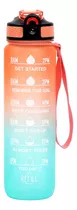 Drinkpop Botella Deportiva Premium Plástico Tritan Irrompible Color Naranja Y Acqua