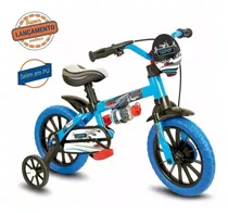 Bicicleta Infantil Aro 12 Menino Veloz Azul/preta - Nathor