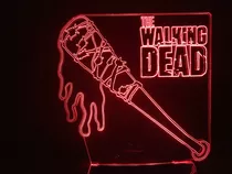 Luminária Led 3d Lucille Negan B2 The Walking Dead Zumbi