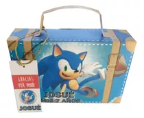 20 Souvenir Infantil Valija Sonic Para Armar!