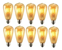  Sale Todo St-64 Pack X10 Ampolletas Filamento Led Edison 4w Retro Vintage Color De La Luz Blanco Cálido