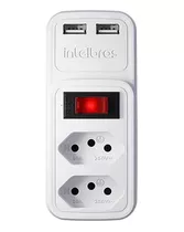 Adaptador Carregador C/ 2 Tomadas E 2 Usb - Intelbras