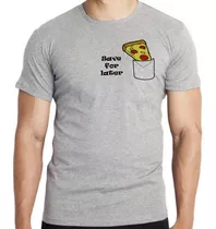 Camiseta Infantil Top Pizza Save For Later Bolso Depois Lan