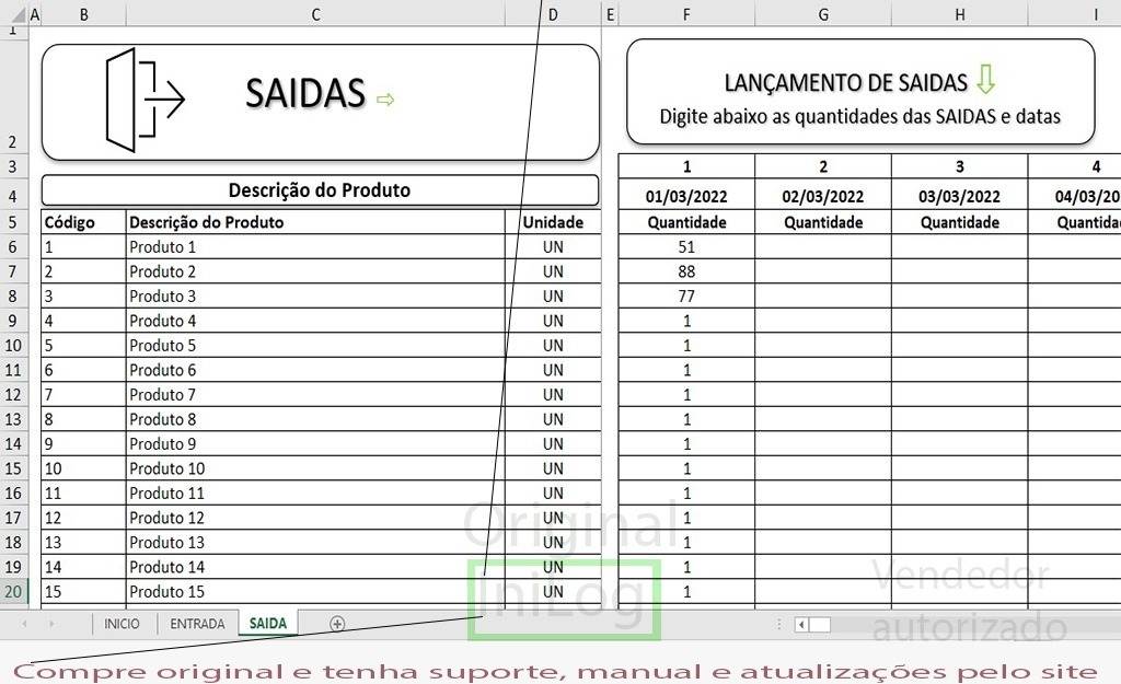 Planilha Controle De Estoque Aviso De Estoque M Nimo Parcelamento