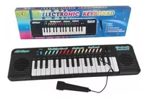 Teclado Piano Eletrônico Brinquedo Infantil C/ Microfone