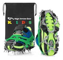 Crampones De Nieve Para Zapatos De Niños De 14 Puas.verde-s