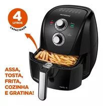 Fritadeira Air Fryer Afn-40-bfs 4 Litros 1500w 20a Mondial Cor Preto Com Prata 110v