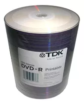 Dvd Virgen Tdk Printable 4,7gb 120min 8x Bulk X 100 Unid.