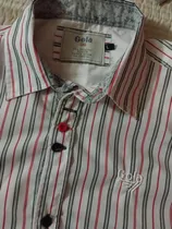 Camisa Blanca C/rayas  Gola